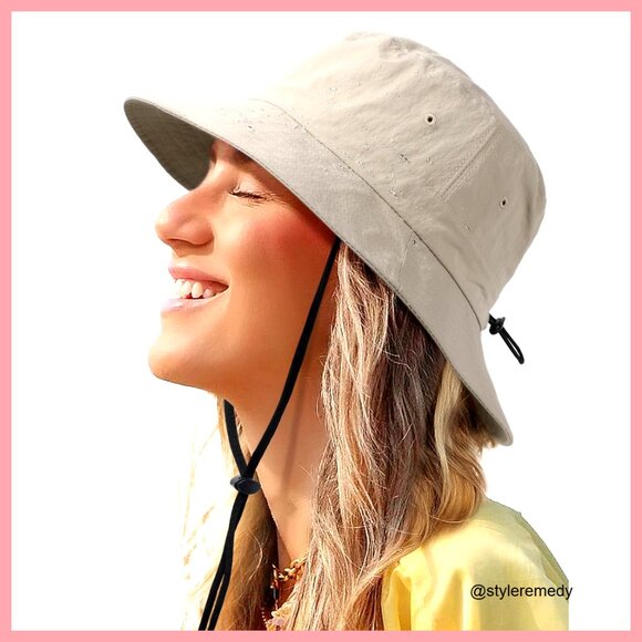 Water-Resistant Bucket Hat UPF 50+ Foldable Sun Hat Fishing Safari main image 6